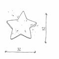 Small star cushion green by bettys home. Kids room wall decoration size picture 