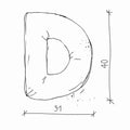 letter pillow d size picture by bettys home