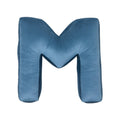 velvet letter cushion m blue by betty's home