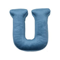 velvet letter cushion u blue by bettys home