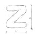velvet letter cushion z size picture by bettys home 