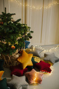 velvet star cushion wine red by bettys home next christmas tree and yellow star pillow