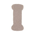 Boucle letter cushion I Mocha by Bettys Home on a white background. teddy cushion 