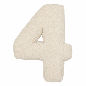 Boucle Number Cushion 4 | Number Pillow
