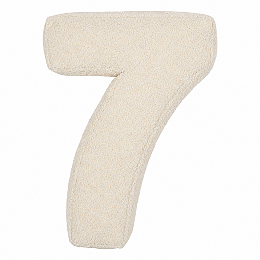Boucle Number Cushion 7 | Number Pillow