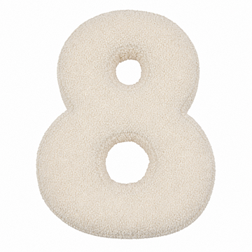 Boucle Number Cushion 8 | Number Pillow