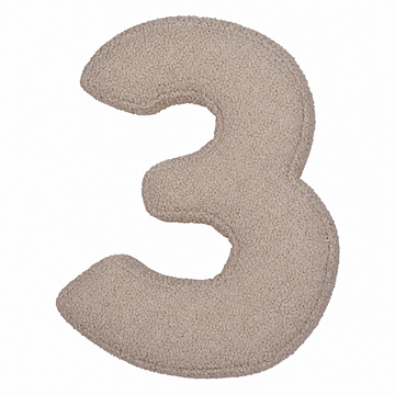 Boucle Number Cushion 3 | Number Pillow