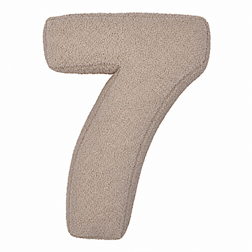 Boucle Number Cushion 7 | Number Pillow