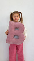 little girl with corduroy letter cushion B by bettys home