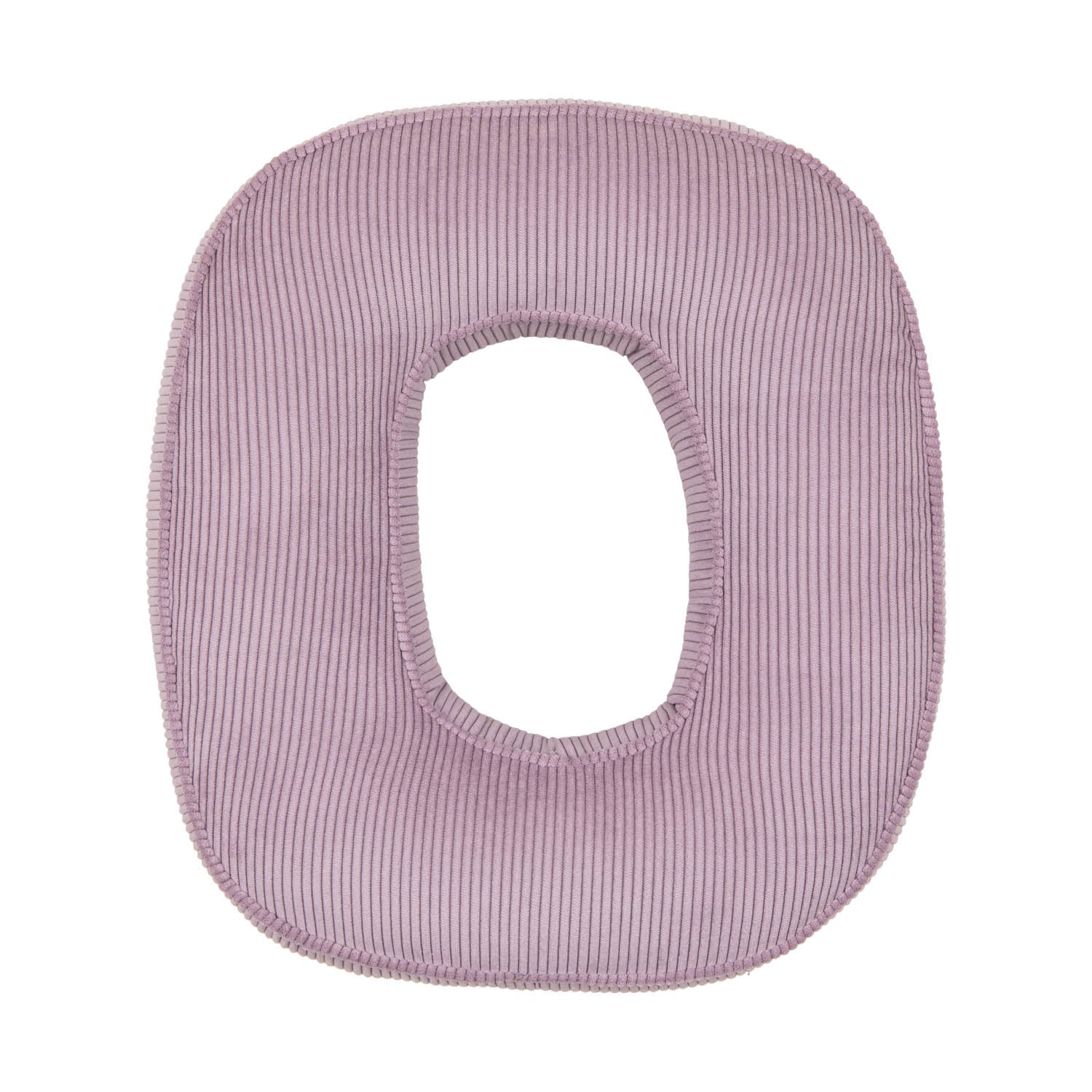 Corduroy Letter Cushion O by Bettys Home in lavender 