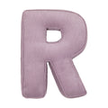 Corduroy Letter Cushion R by Bettys Home in lavender 