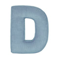Corduroy Letter Cushion D by Bettys Home in blue 