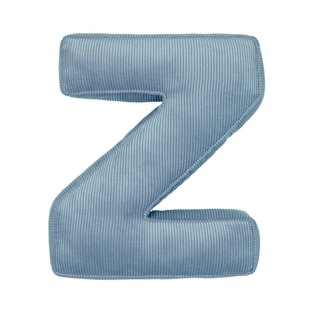 Corduroy Letter Cushion Z by Bettys Home in blue 