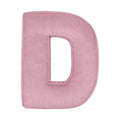 Corduroy Letter Cushion D by Bettys Home in pink 