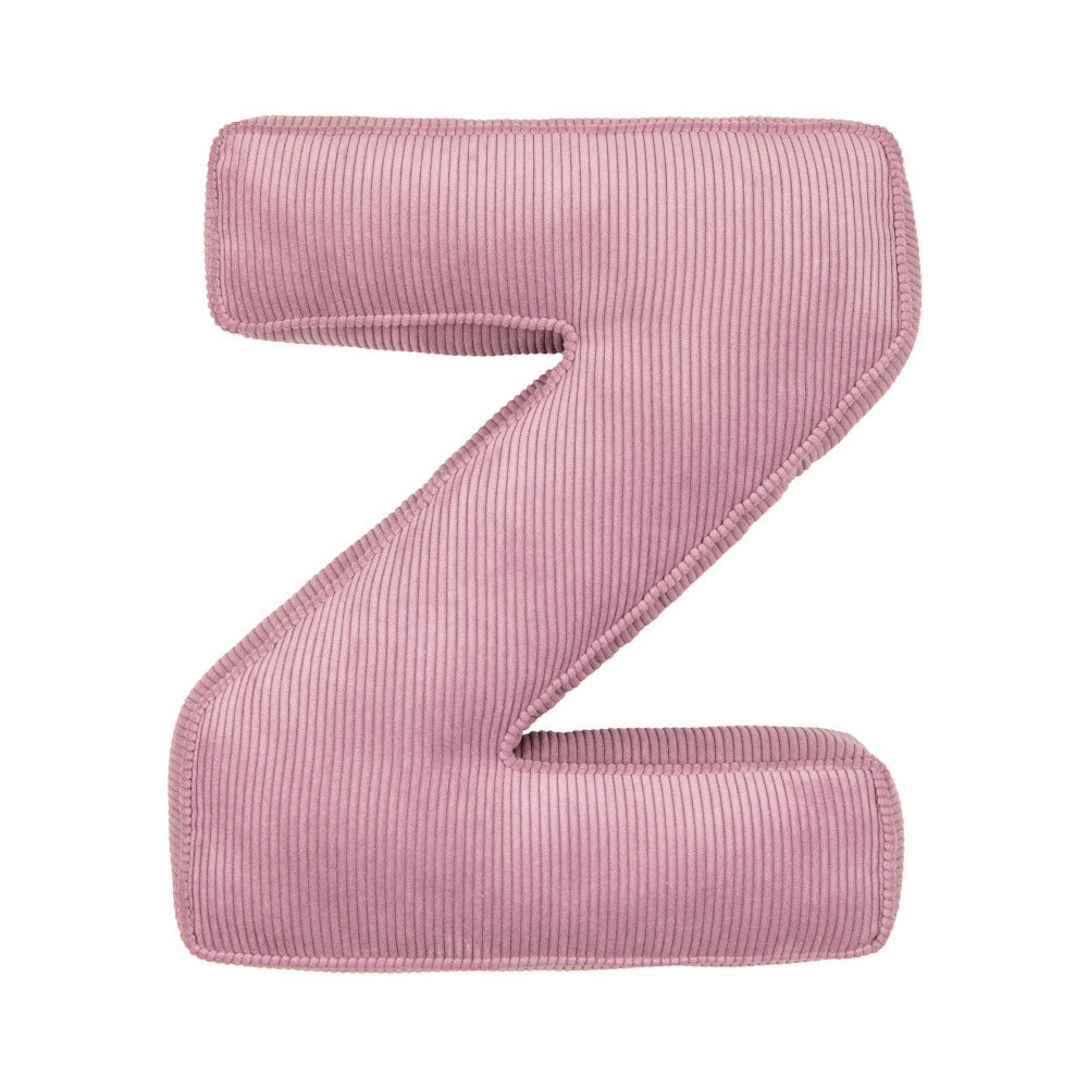 Corduroy Letter Cushion Z by Bettys Home in pink 