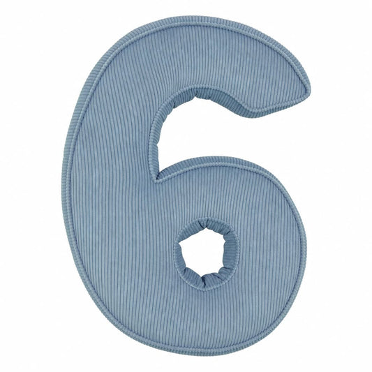 Corduroy Number Cushion 6 | Number Pillow 6