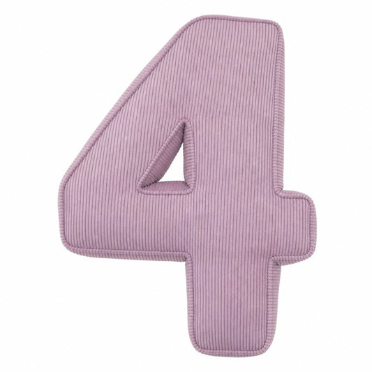 Corduroy Number Cushion 4 | Number Pillow 4