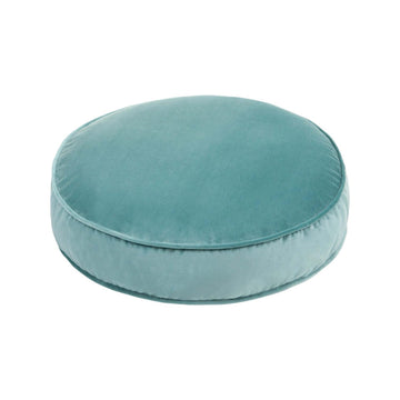 Small Velvet Pouf Mint front 