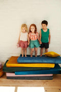 Velvet Mattress, soft floor play mat in vintage pink, dusty rose velvet mat for kids room by bettys home
