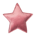 Velvet Star Cushion, decorative velvet cushion for nursery decor, plush star-shaped throw pillow on bed by bettys Home